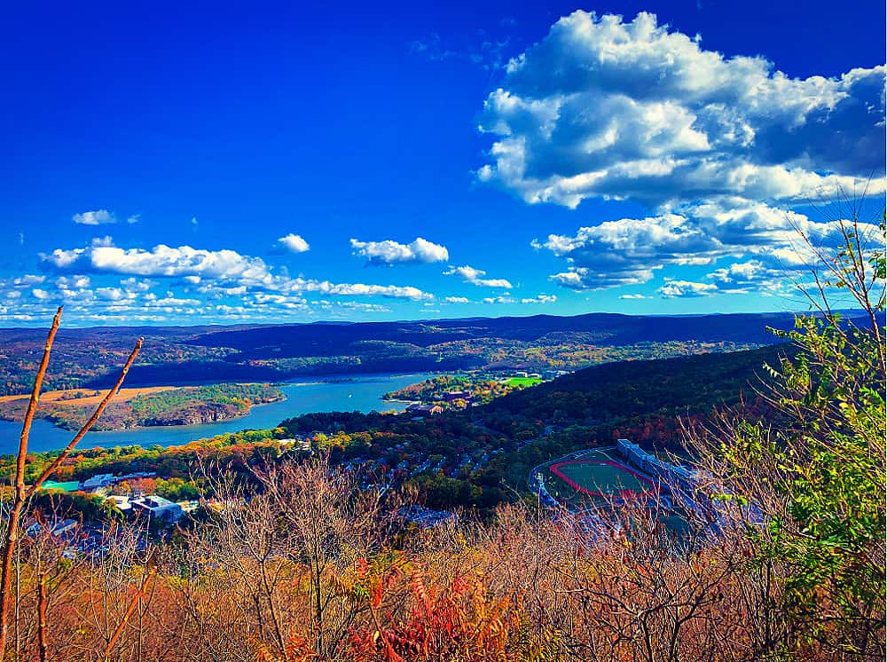 View of the Fall Foliage near West Point NY