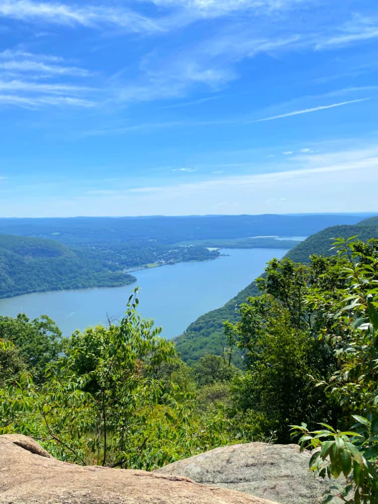 A view of the Hudson River is always the reward for Hiking in the Hudson Valley.