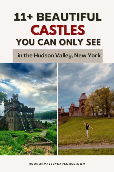 Looking for the BEST Day Trip from New York City? Step into a world of castles and places that look like they belong in another country, right in the Hudson Valley NY! From Tarrytown to Hudson, NY, there are so many beautiful castles in the Hudson Valley. I Love NY, I Love New York, Hudson NY, Tarrytown NY, Beacon NY, Hudson River, Hudson Valley New York