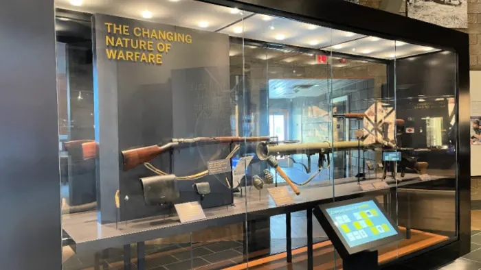 The nature of warfare display at the national purple heart hall of honor
