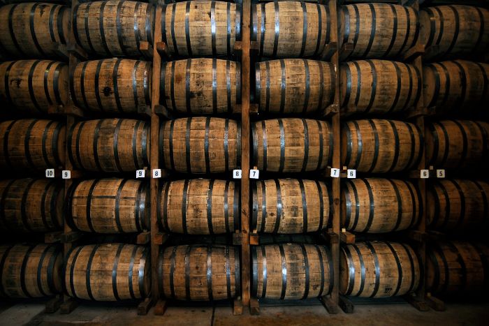 Barrels at Hudson Valley Distilleries
