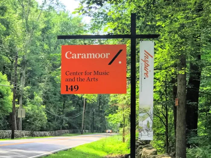 The road sign at Caramoor Center for Music and the Arts